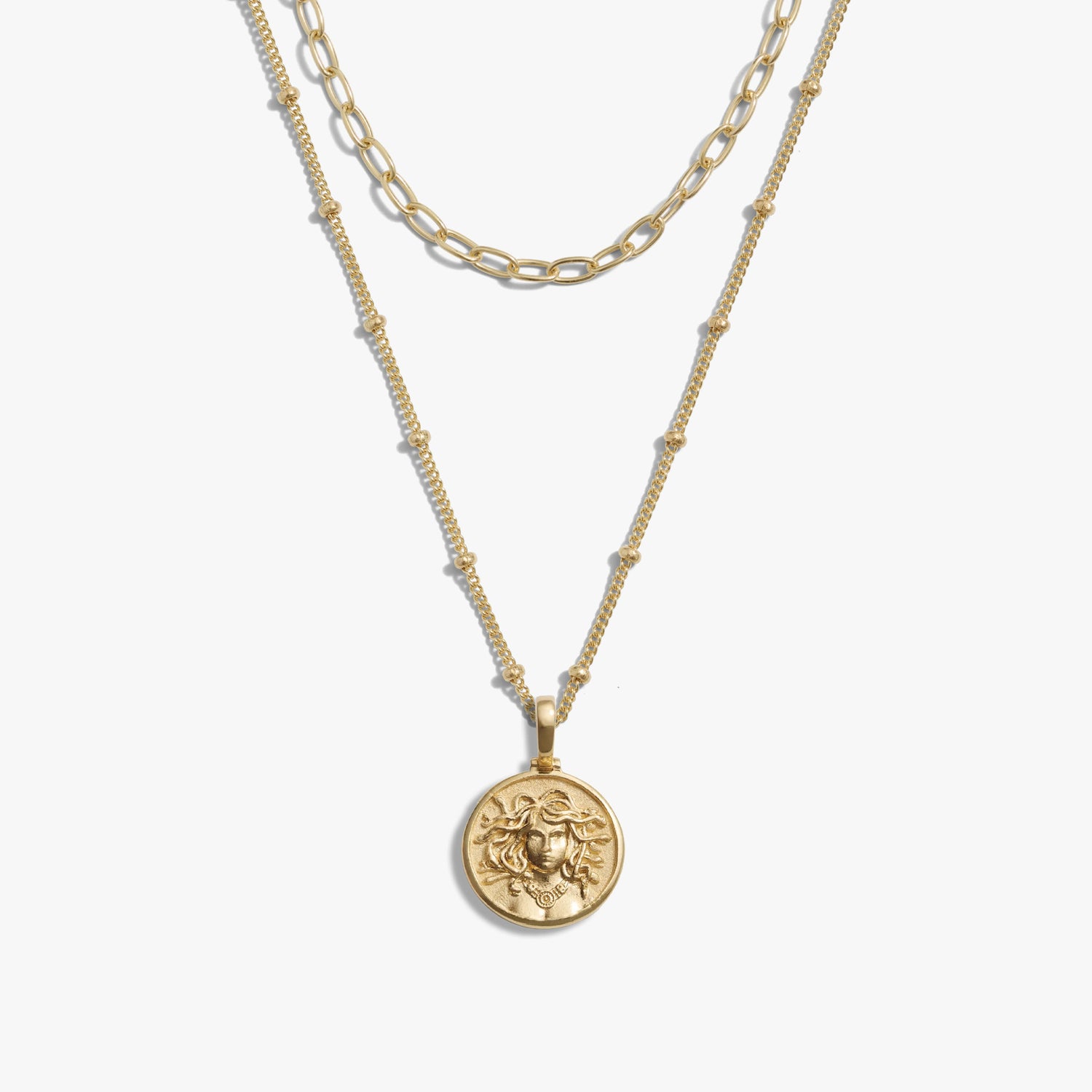 Awe Inspired Necklaces Mini Medusa with Delicate Paperclip