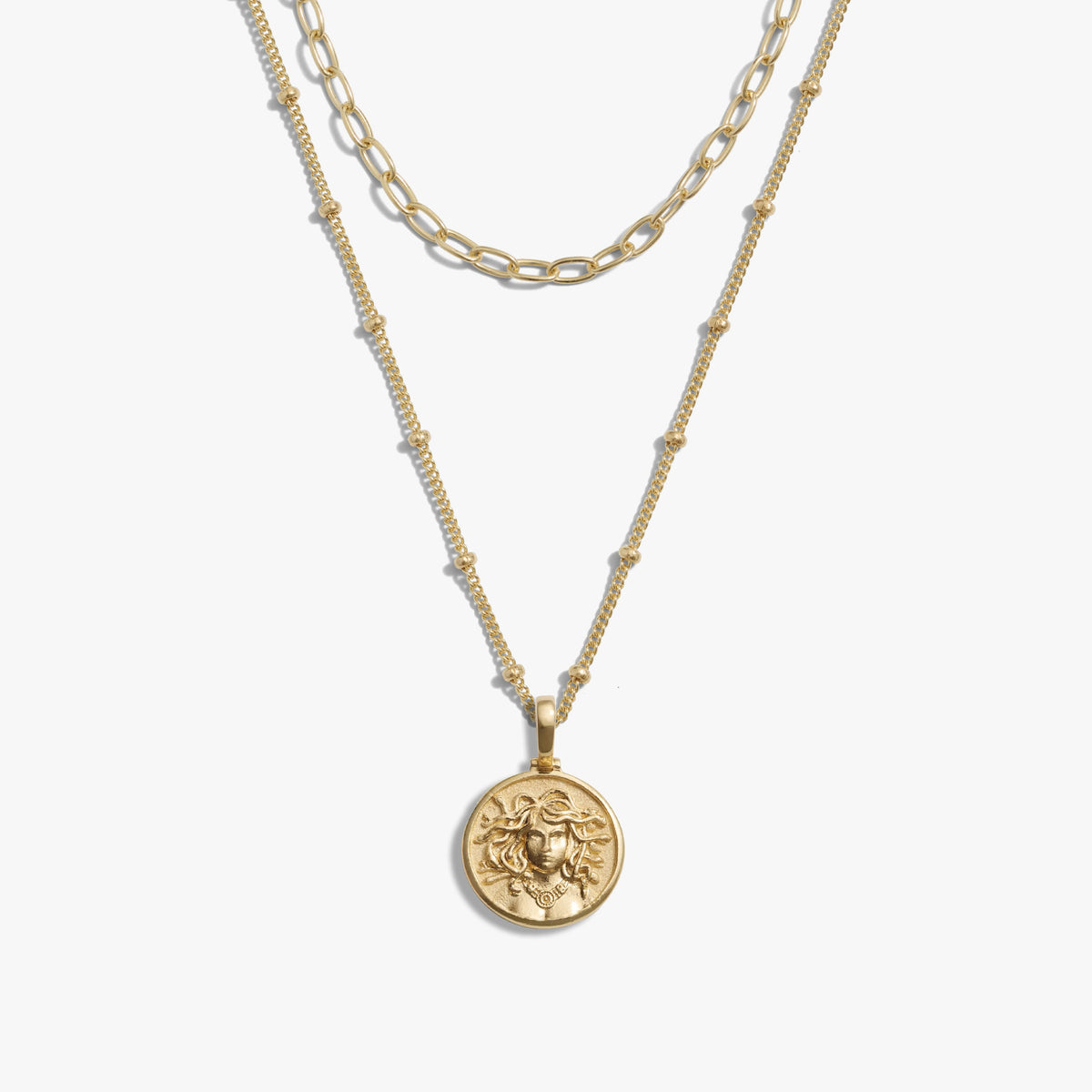 Awe Inspired Necklaces Mini Medusa with Delicate Paperclip