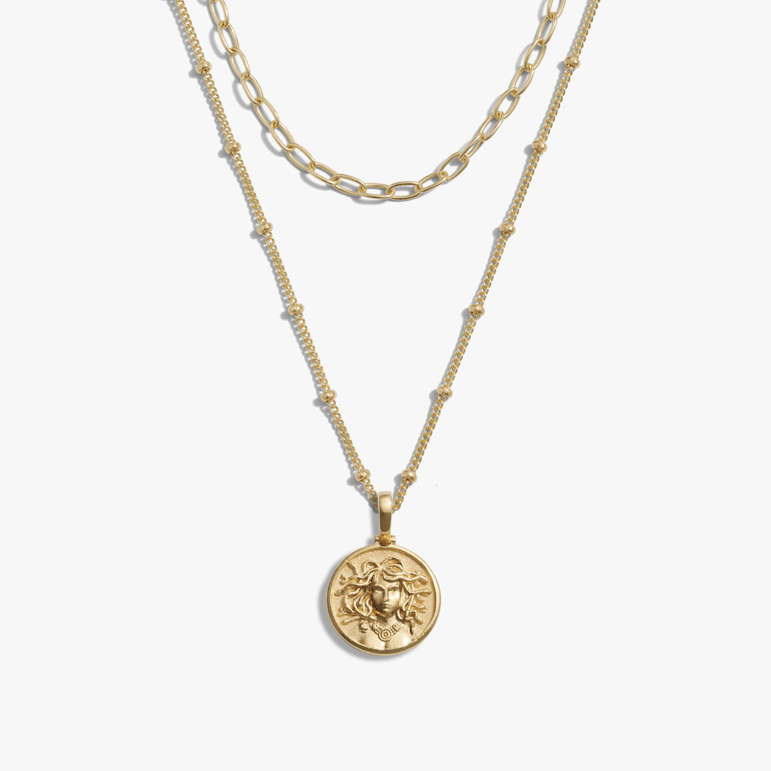 Awe Inspired Necklaces Mini Medusa with Delicate Paperclip