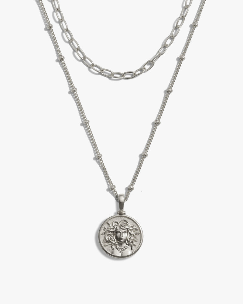 Awe Inspired Necklaces Mini Medusa with Delicate Paperclip