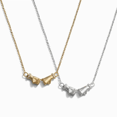 Awe Inspired Necklaces Mixed Metals Pinky Promise Necklace Set