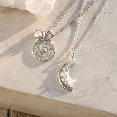 Awe Inspired Necklaces Moonstone Crescent Necklace
