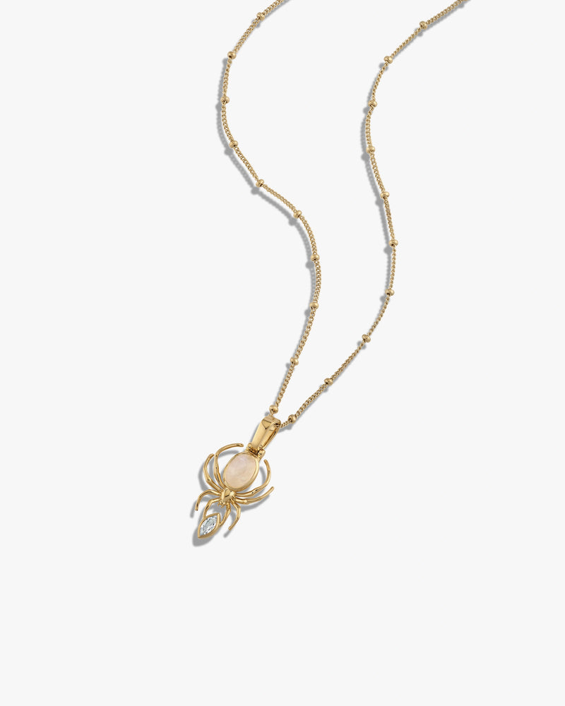 Awe Inspired Necklaces Moonstone Spider Necklace