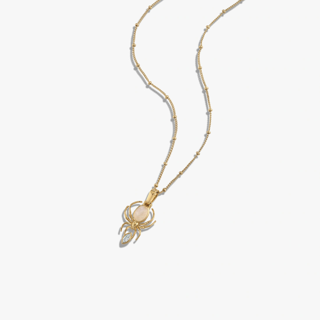 Awe Inspired Necklaces Moonstone Spider Necklace