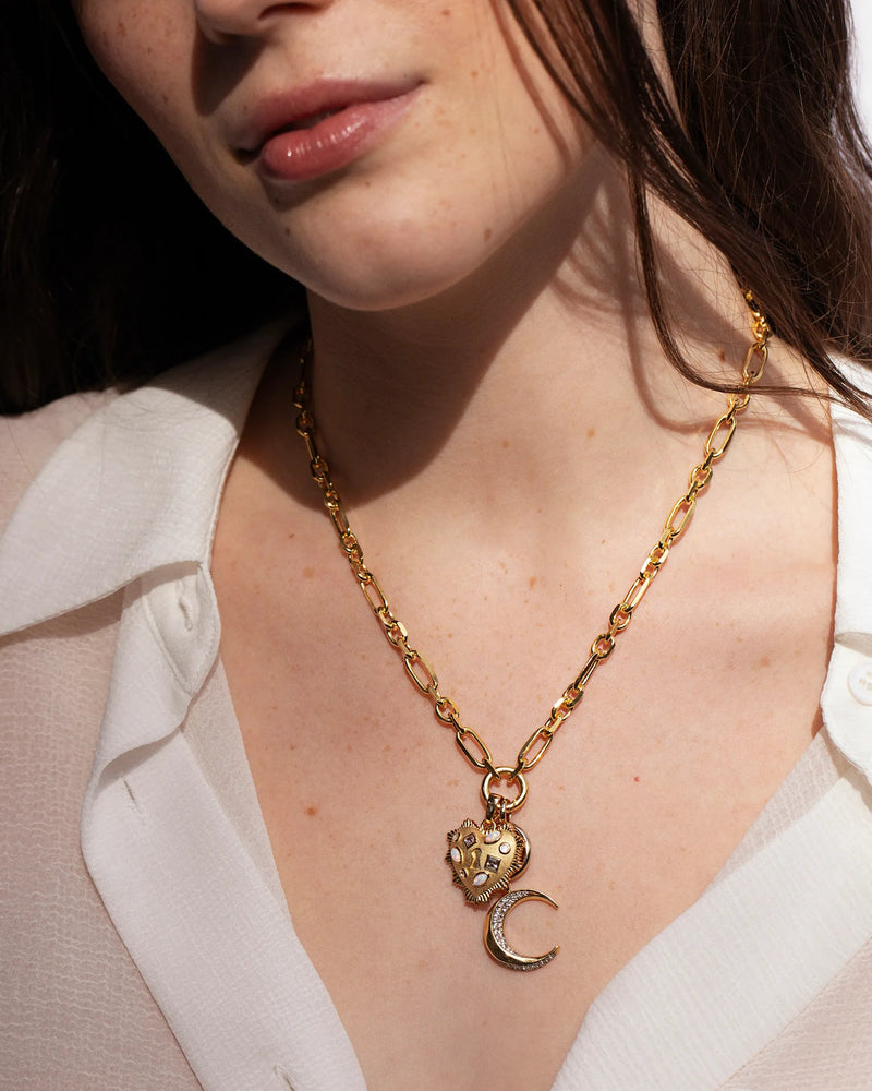 Awe Inspired Necklaces Moonstruck Gemstone Charm Necklace