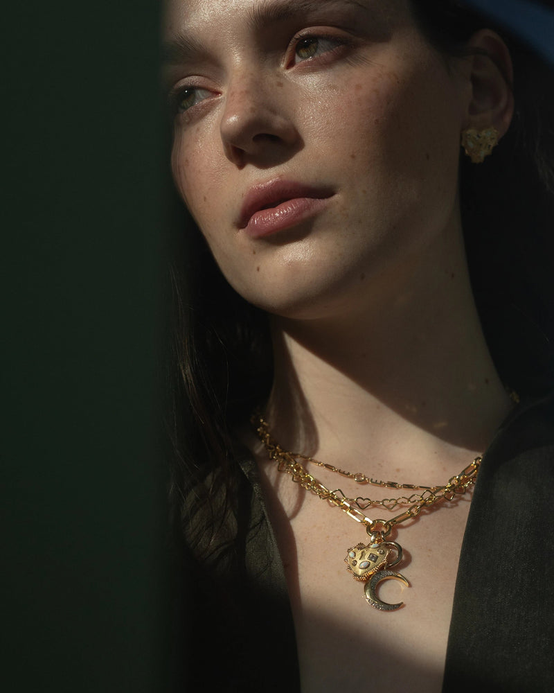 Awe Inspired Necklaces Moonstruck Gemstone Charm Necklace