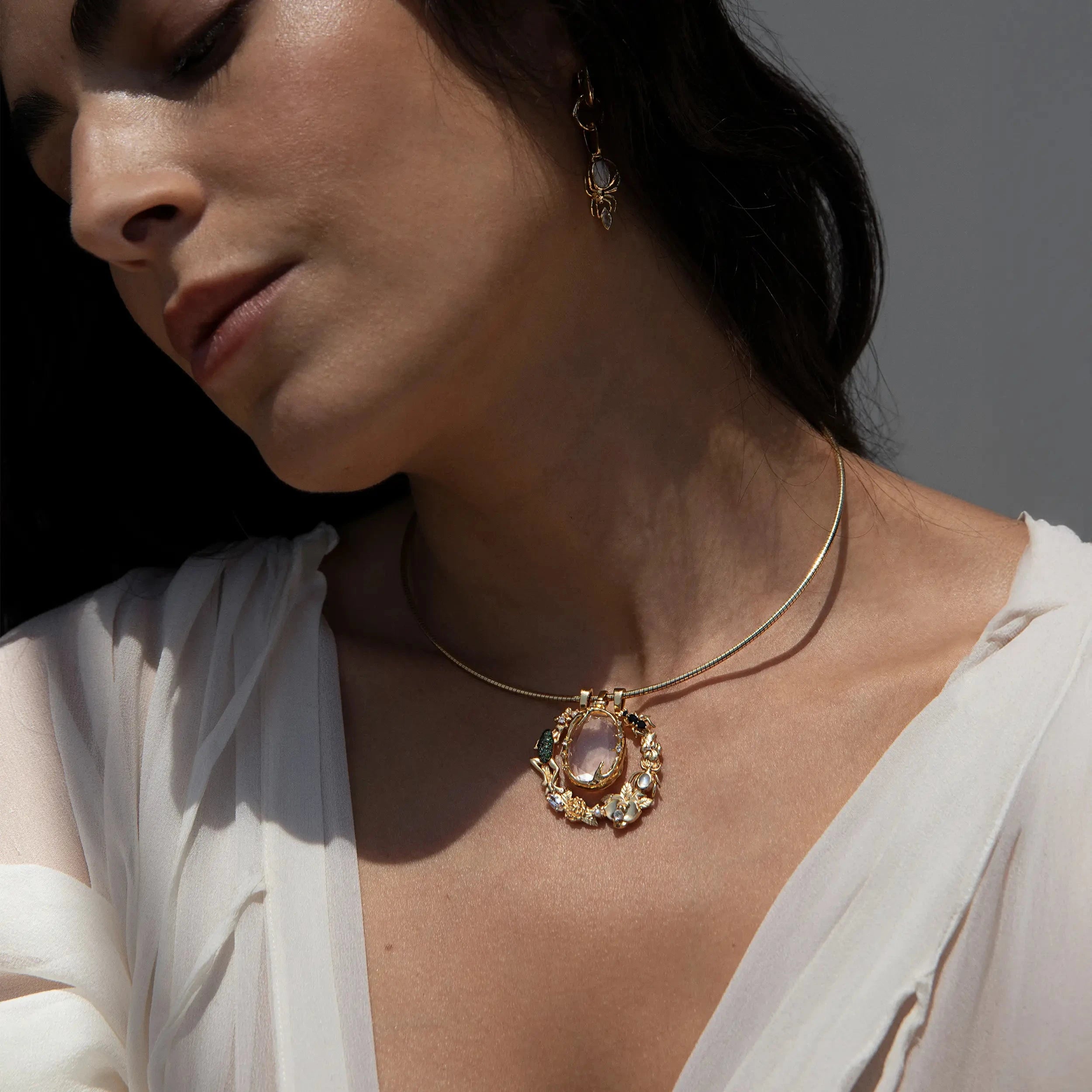 Awe Inspired Necklaces Mystic Portal Locket Halo Charm Collar