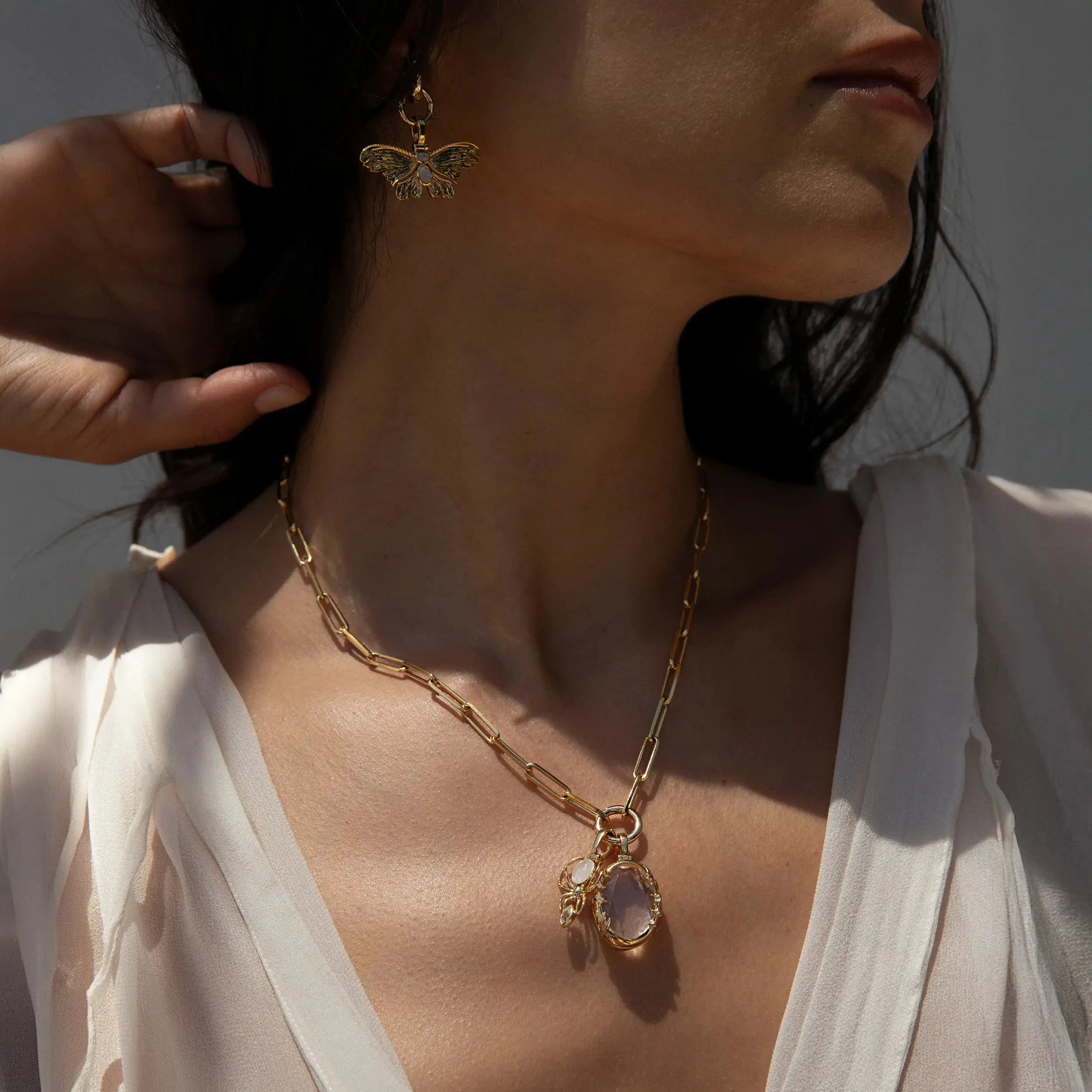 Awe Inspired Necklaces Mystic Portal Spider Charm Necklace