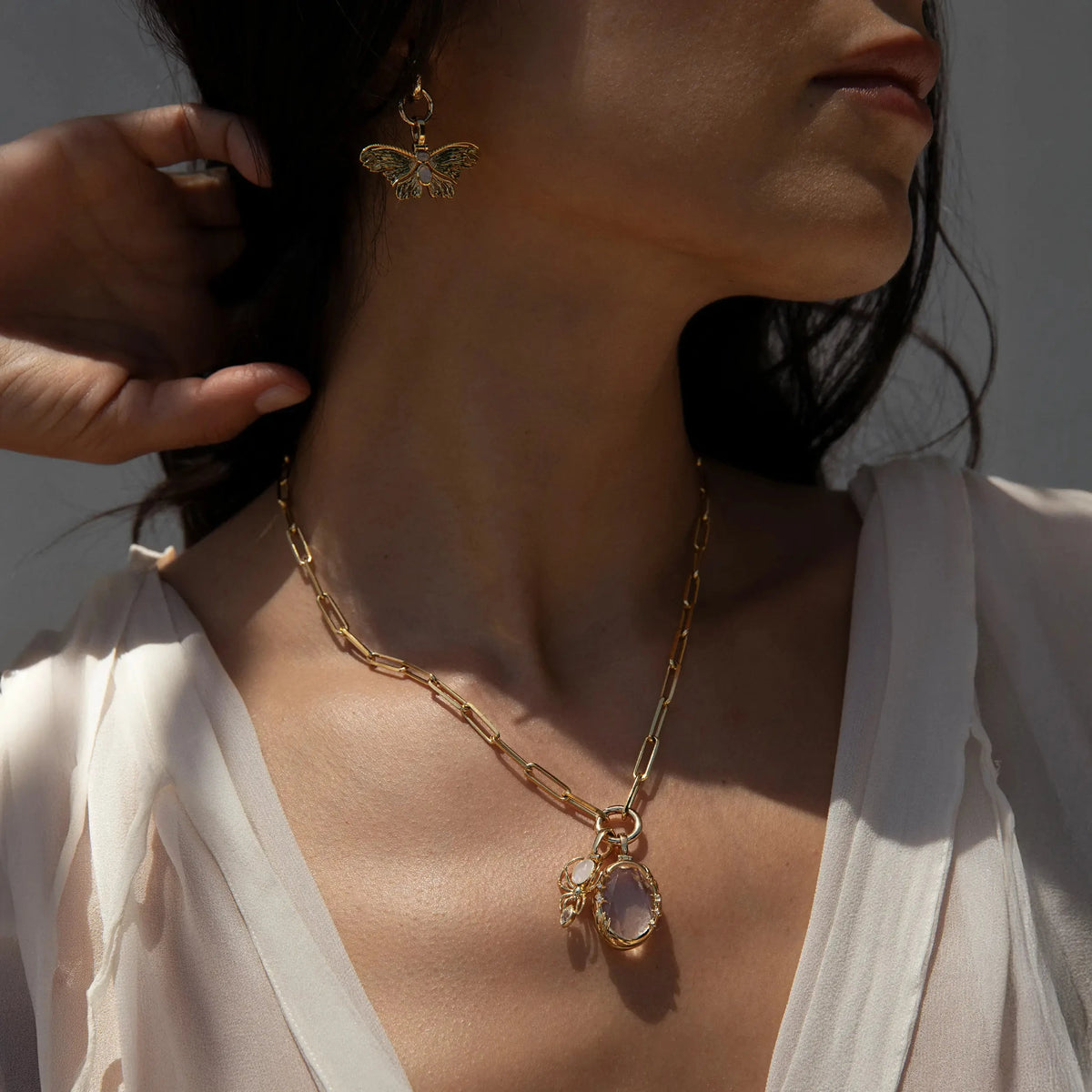 Awe Inspired Necklaces Mystic Portal Spider Charm Necklace