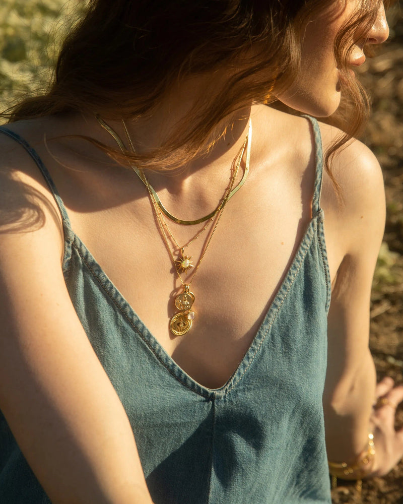 Awe Inspired Necklaces Opal Sun Necklace