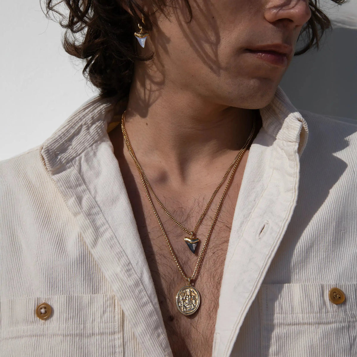 Awe Inspired Necklaces Poseidon and Shark Tooth Necklace Set