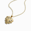 Awe Inspired Necklaces Puffed Spike Heart Necklace - Blue
