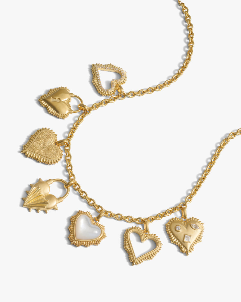 Awe Inspired Necklaces Radiant Heart Statement Charm Necklace