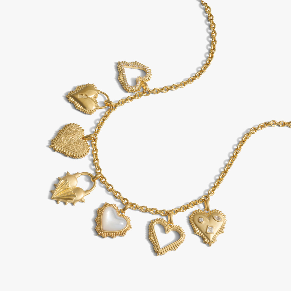 Awe Inspired Necklaces Radiant Heart Statement Charm Necklace