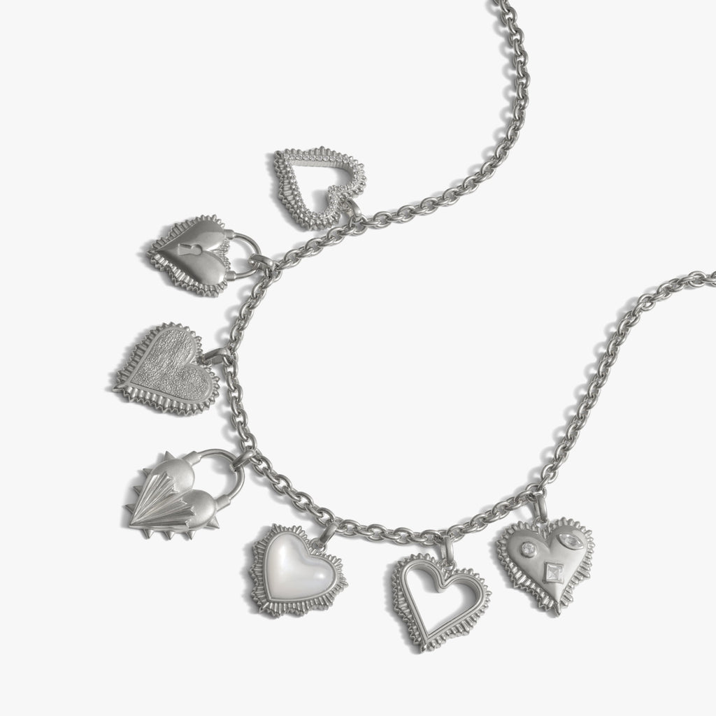 Awe Inspired Necklaces Radiant Heart Statement Charm Necklace
