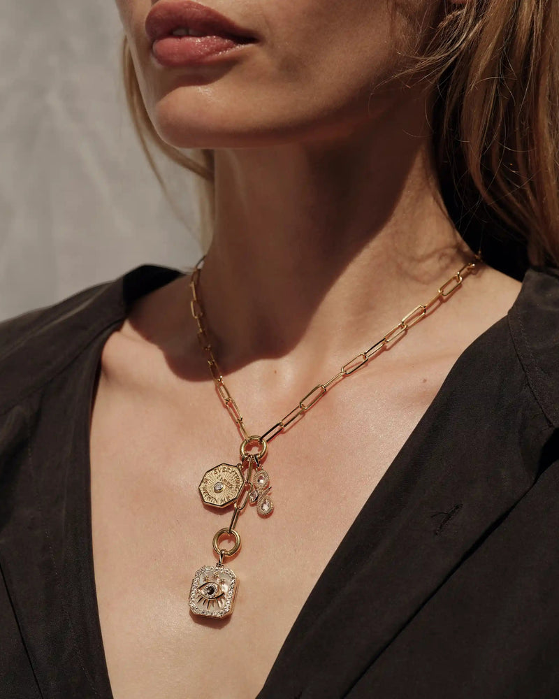 Awe Inspired Necklaces Sacred Eye Locket Charm Lariat