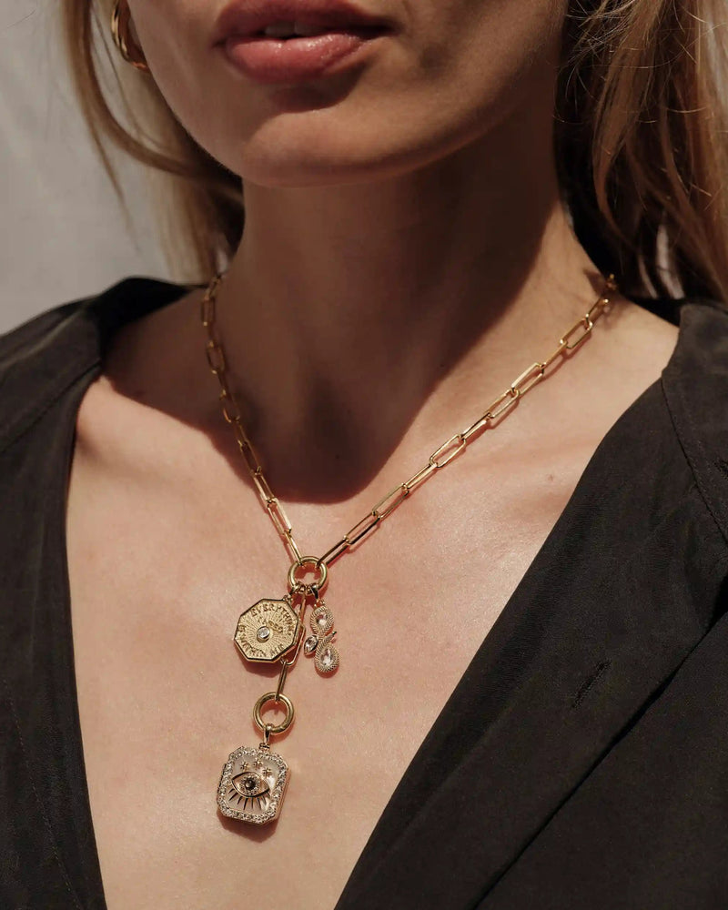 Awe Inspired Necklaces Sacred Eye Locket Charm Lariat