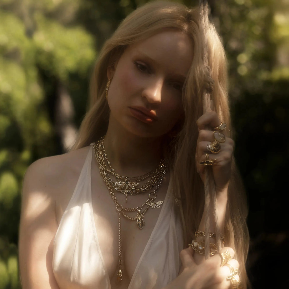 Awe Inspired Necklaces Secret Forest Asymmetrical Charm Necklace