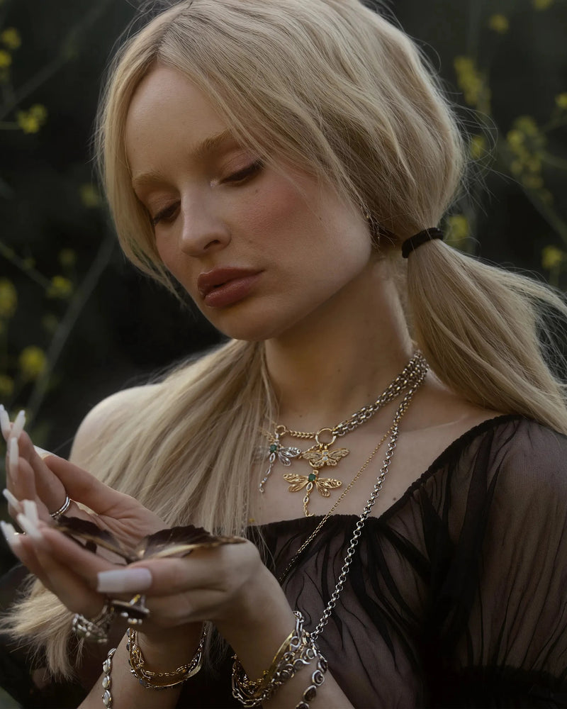 Awe Inspired Necklaces Secret Forest Bar Charm Necklace