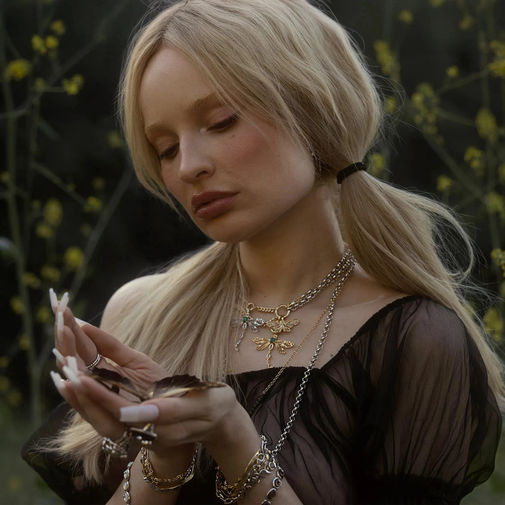 Awe Inspired Necklaces Secret Forest Bar Charm Necklace