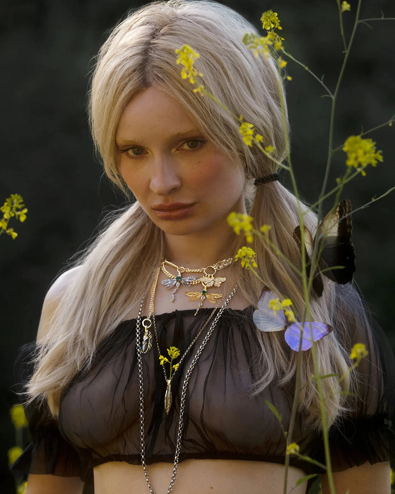 Awe Inspired Necklaces Secret Forest Dragonfly Necklace