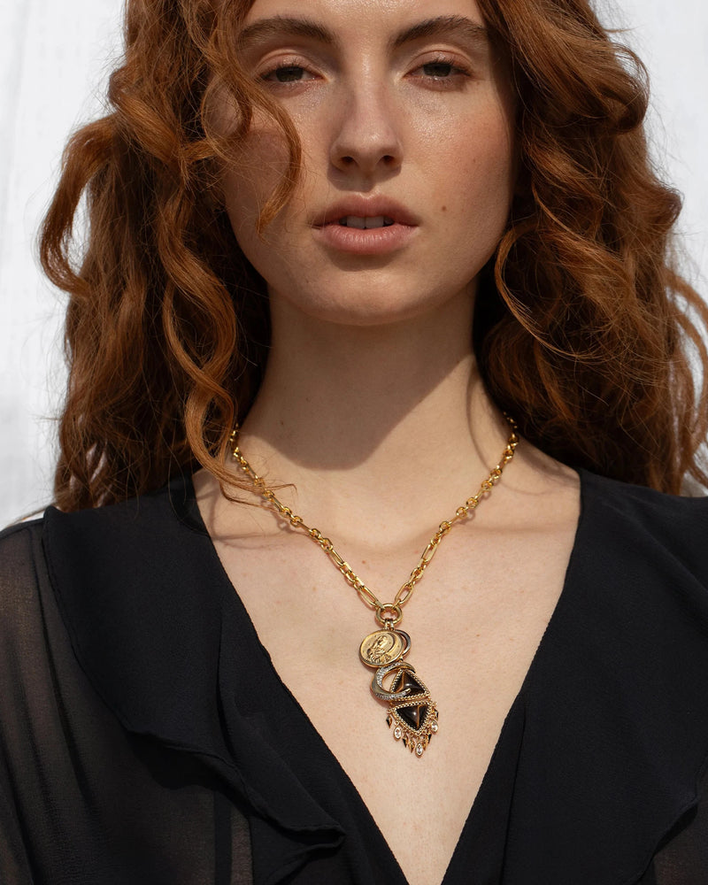 Awe Inspired Necklaces Selene Boho Moon Charm Necklace