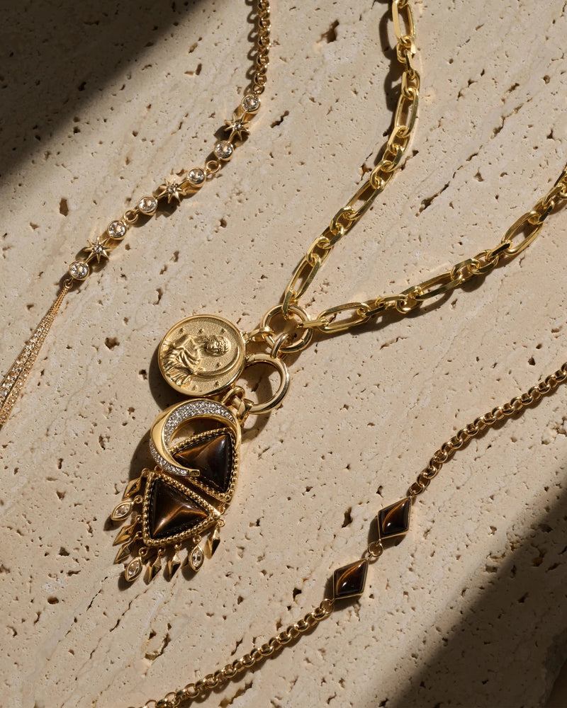 Awe Inspired Necklaces Selene Boho Moon Charm Necklace