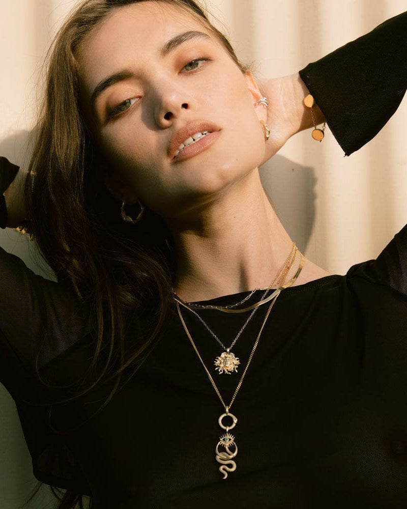 Awe Inspired Necklaces Snake Charm Link