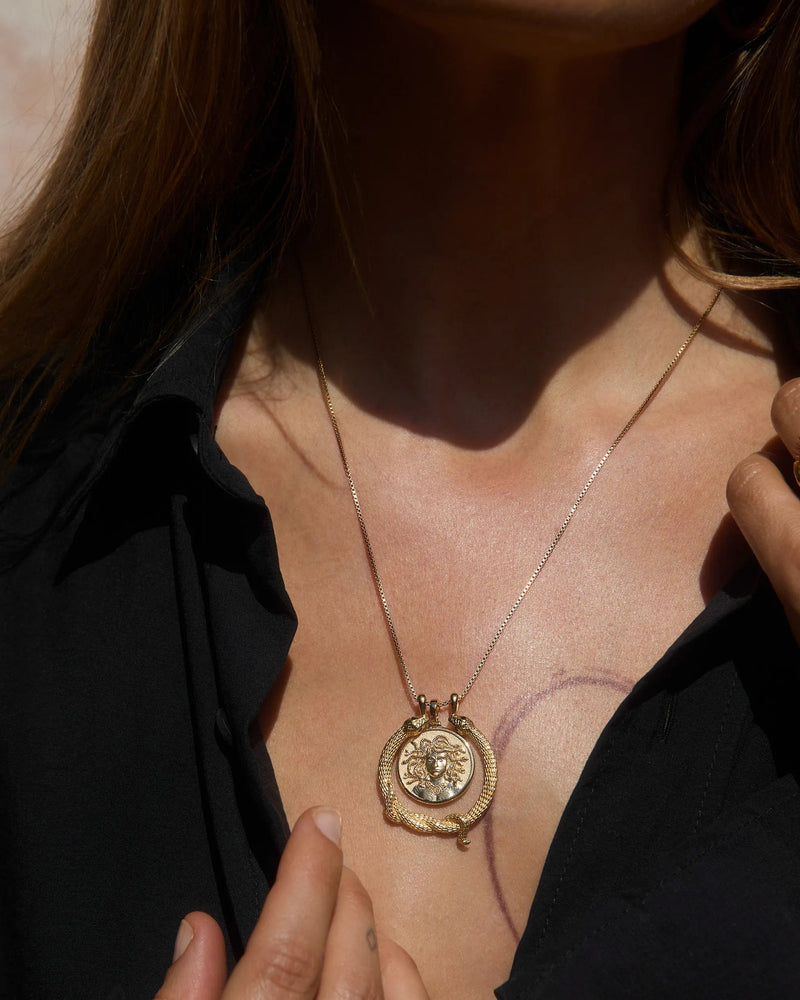 Awe Inspired Necklaces Snake Goddess Halo Necklace