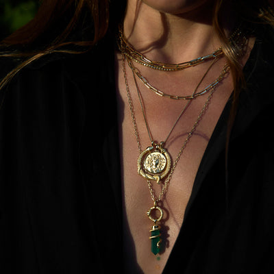 Awe Inspired Necklaces Snake Goddess Halo Necklace