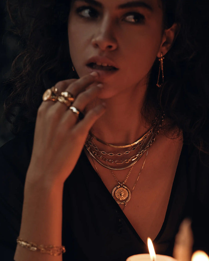 Awe Inspired Necklaces Snake Goddess Halo Necklace