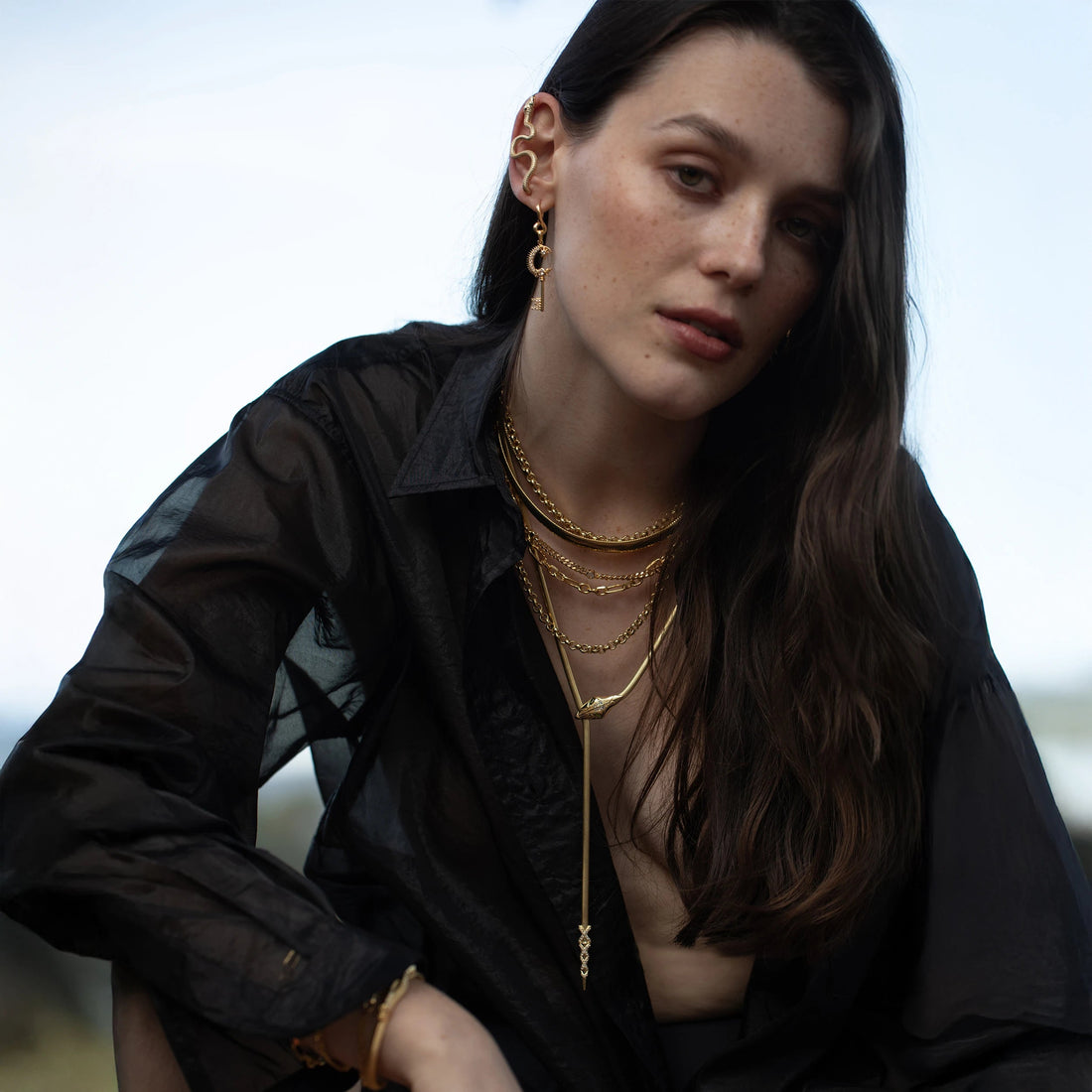 Awe Inspired Necklaces Snake Lariat