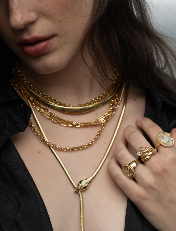 Awe Inspired Necklaces Snake Lariat