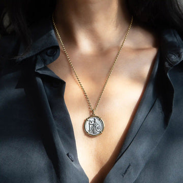 Silver Inner Compass Necklace And Silver fashion Satellite Chain Choker Set