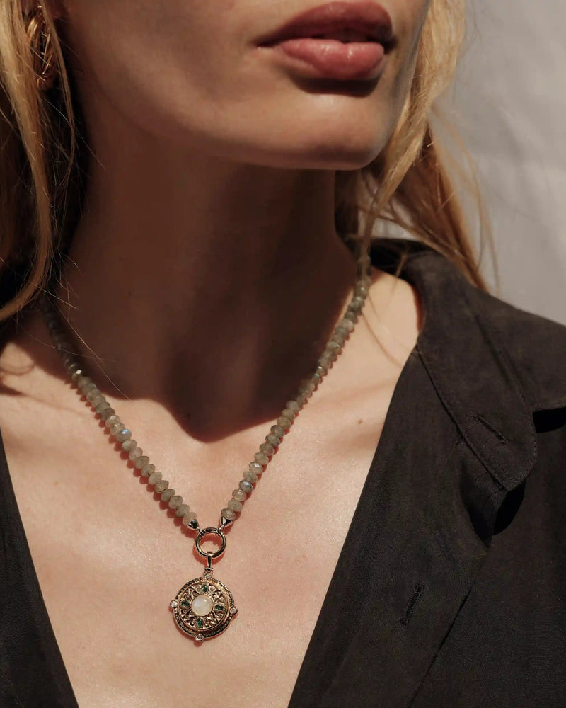 Awe Inspired Necklaces Special Edition Manifestation Locket Labradorite Charm Necklace