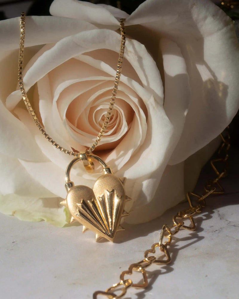 Awe Inspired Necklaces Spiked Heart Necklace