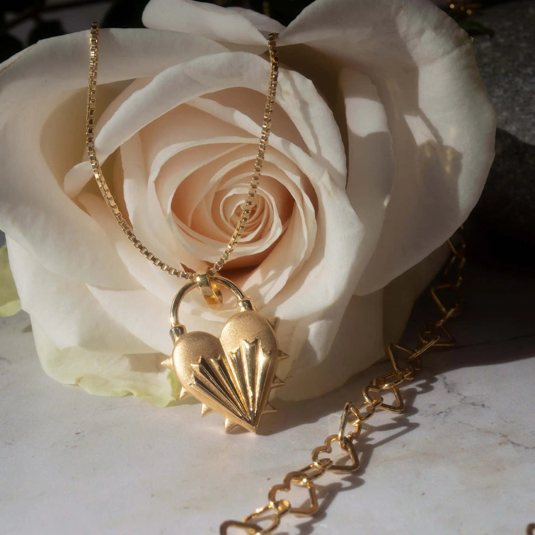 Awe Inspired Necklaces Spiked Heart Necklace