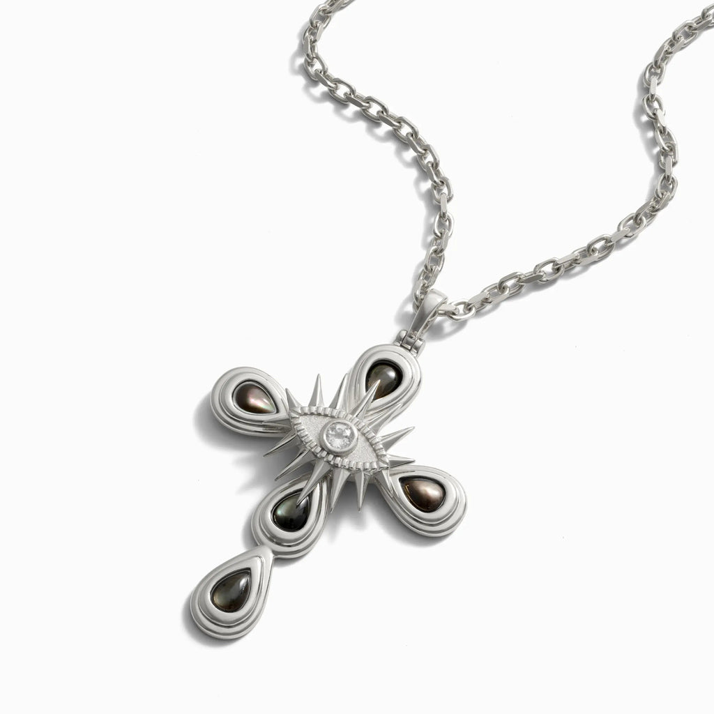 Awe Inspired  Necklaces Statement Third Eye Cross Necklace