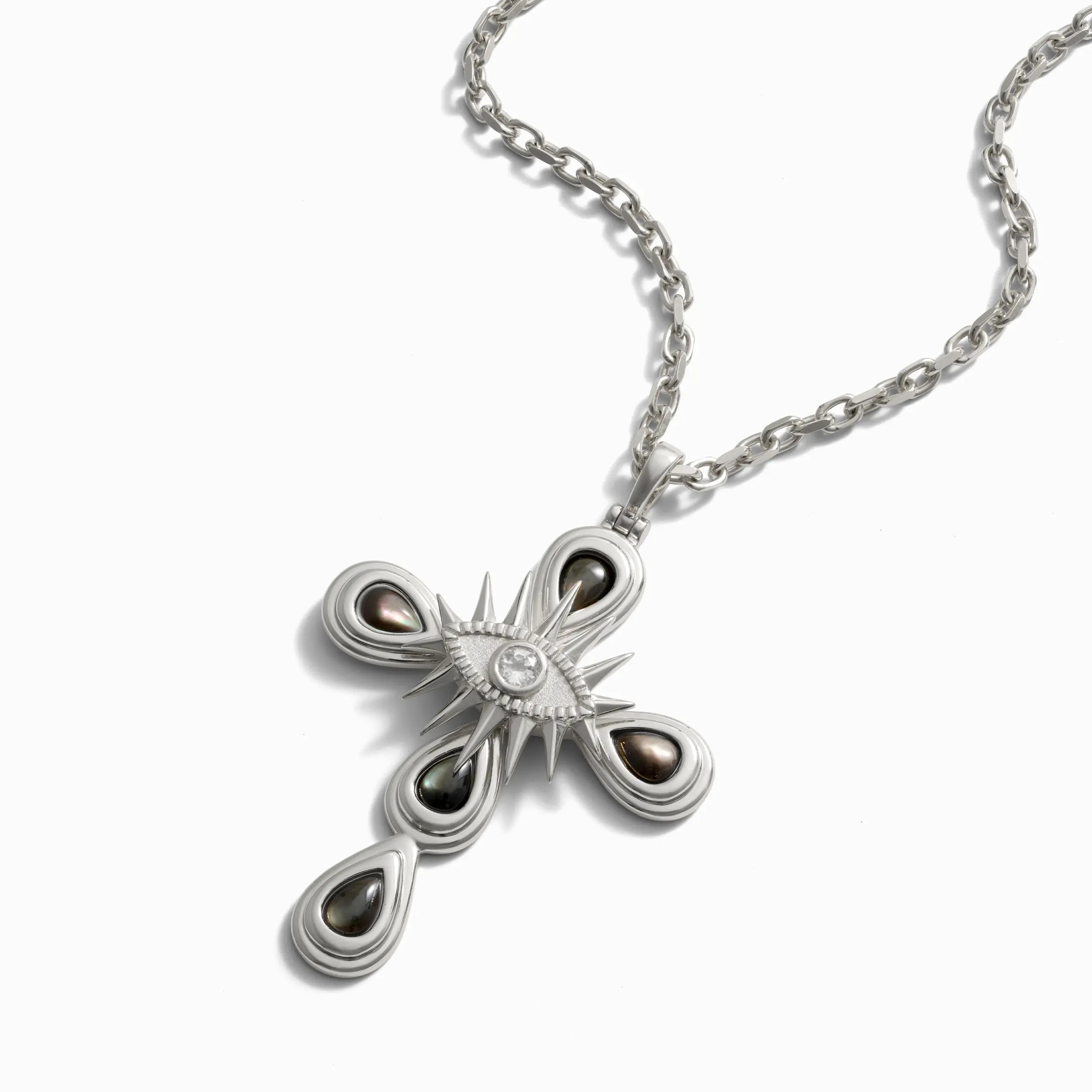 Awe Inspired  Necklaces Statement Third Eye Cross Necklace