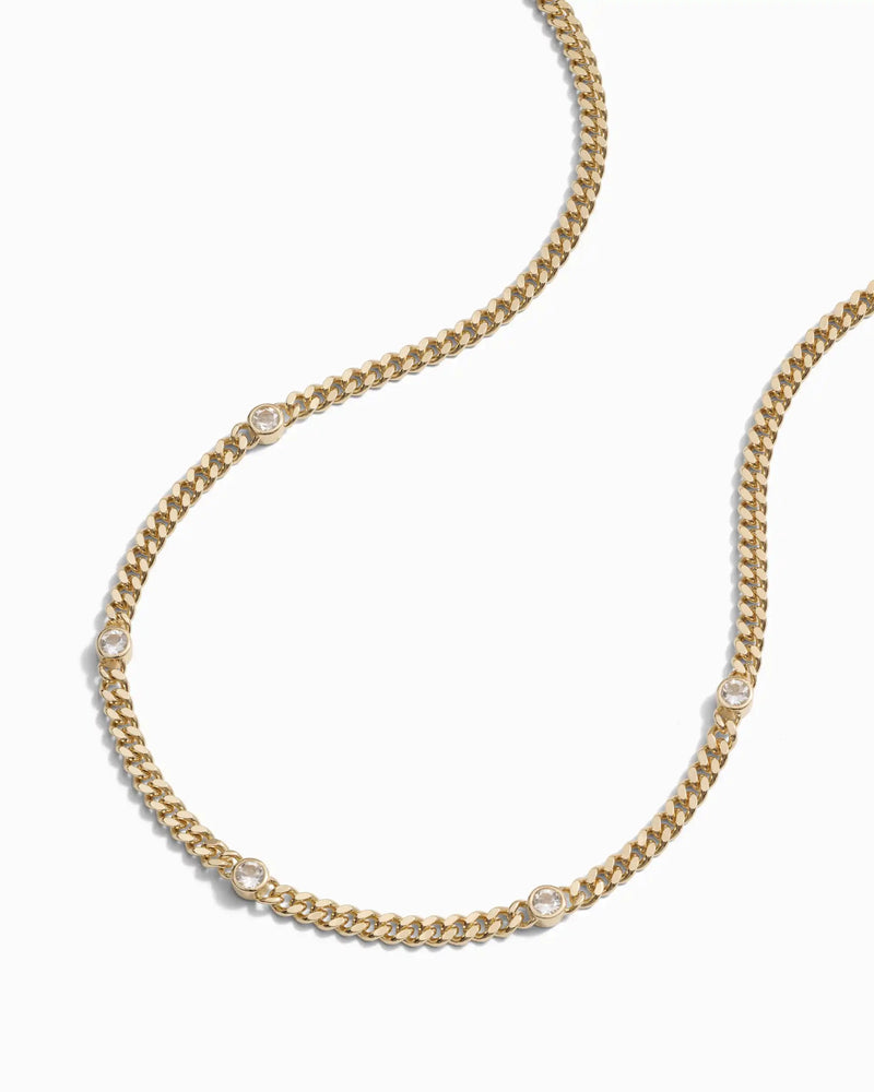 Awe Inspired Necklaces Station to Station Cuban Chain Necklace