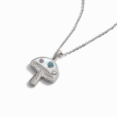 Awe Inspired Necklaces Sterling Silver / 16"-18" Cable Chain Magic Mushroom Necklace