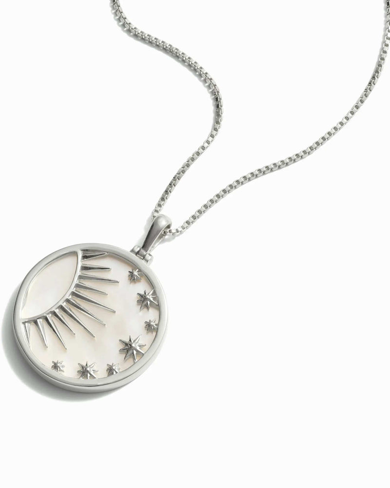 Awe Inspired Necklaces Sterling Silver / 16"-18" Celestial Mother of Pearl Necklace