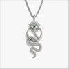 Awe Inspired Necklaces Sterling Silver / 16"-18" Crescent Snake Eye Necklace