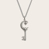 Awe Inspired Necklaces Sterling Silver / 16-18" Cuban Men's Gate of Heaven Key Necklace