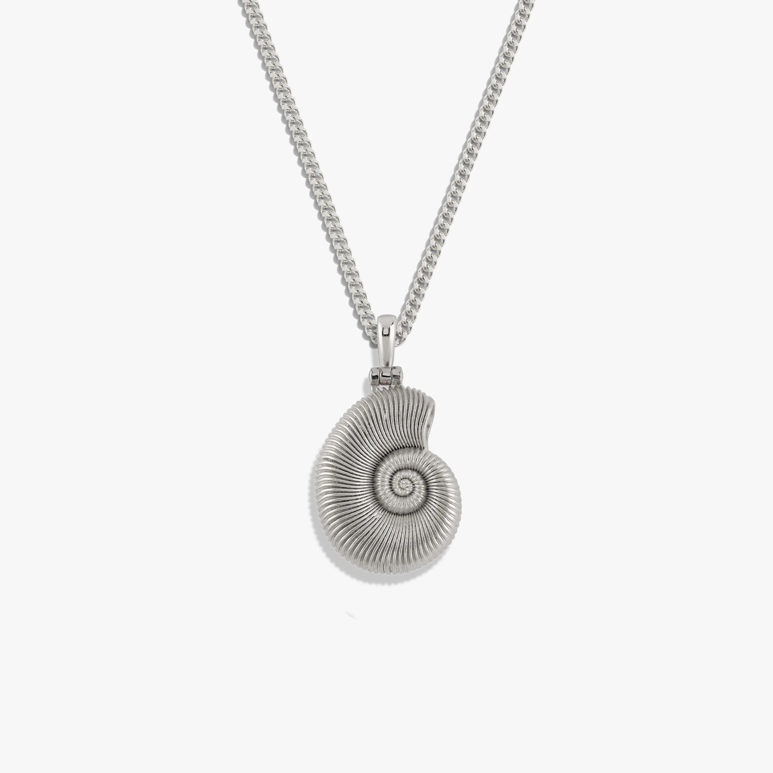 Awe Inspired Necklaces Sterling Silver / 16-18" Deep Sea Ammonite Shell Necklace
