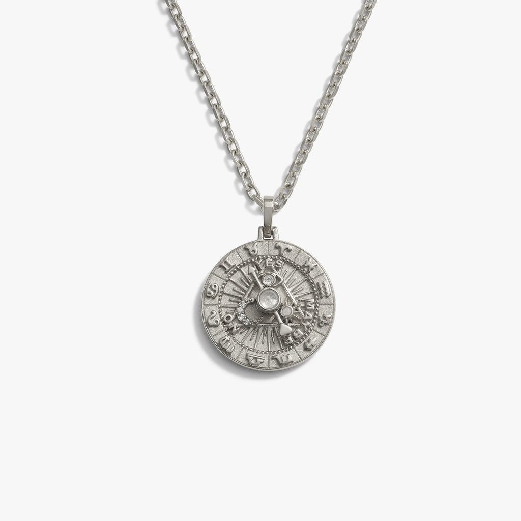 Awe Inspired Necklaces Sterling Silver / 16-18" French Cable Men's Ask The Oracle Necklace