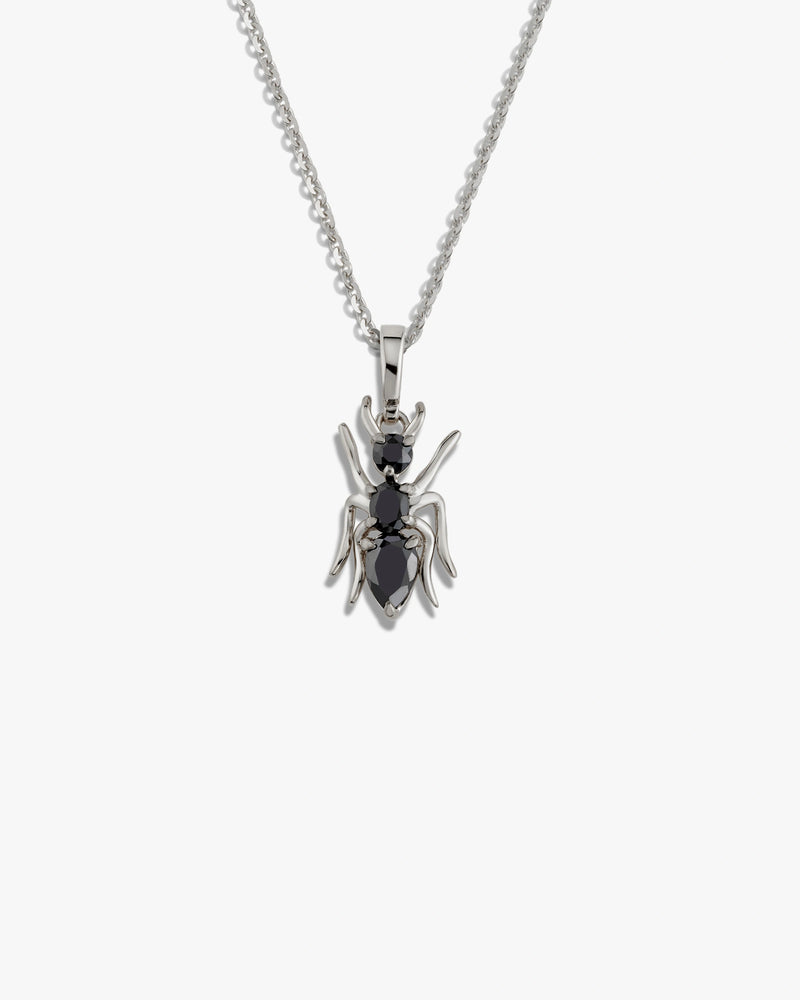 Awe Inspired Necklaces Sterling Silver / 16-18" Hematite Ant Necklace