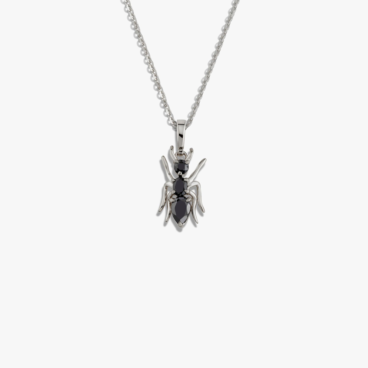 Awe Inspired Necklaces Sterling Silver / 16-18" Hematite Ant Necklace