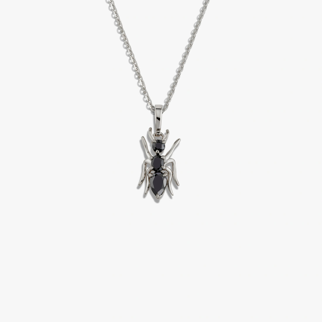 Awe Inspired Necklaces Sterling Silver / 16-18" Hematite Ant Necklace