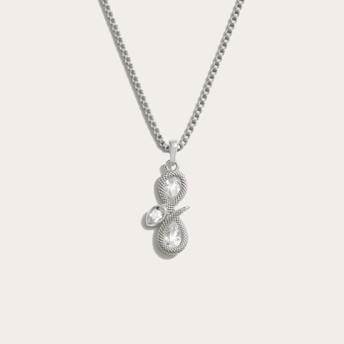 Awe Inspired Necklaces Sterling Silver / 16"-18" Infinity Snake Necklace